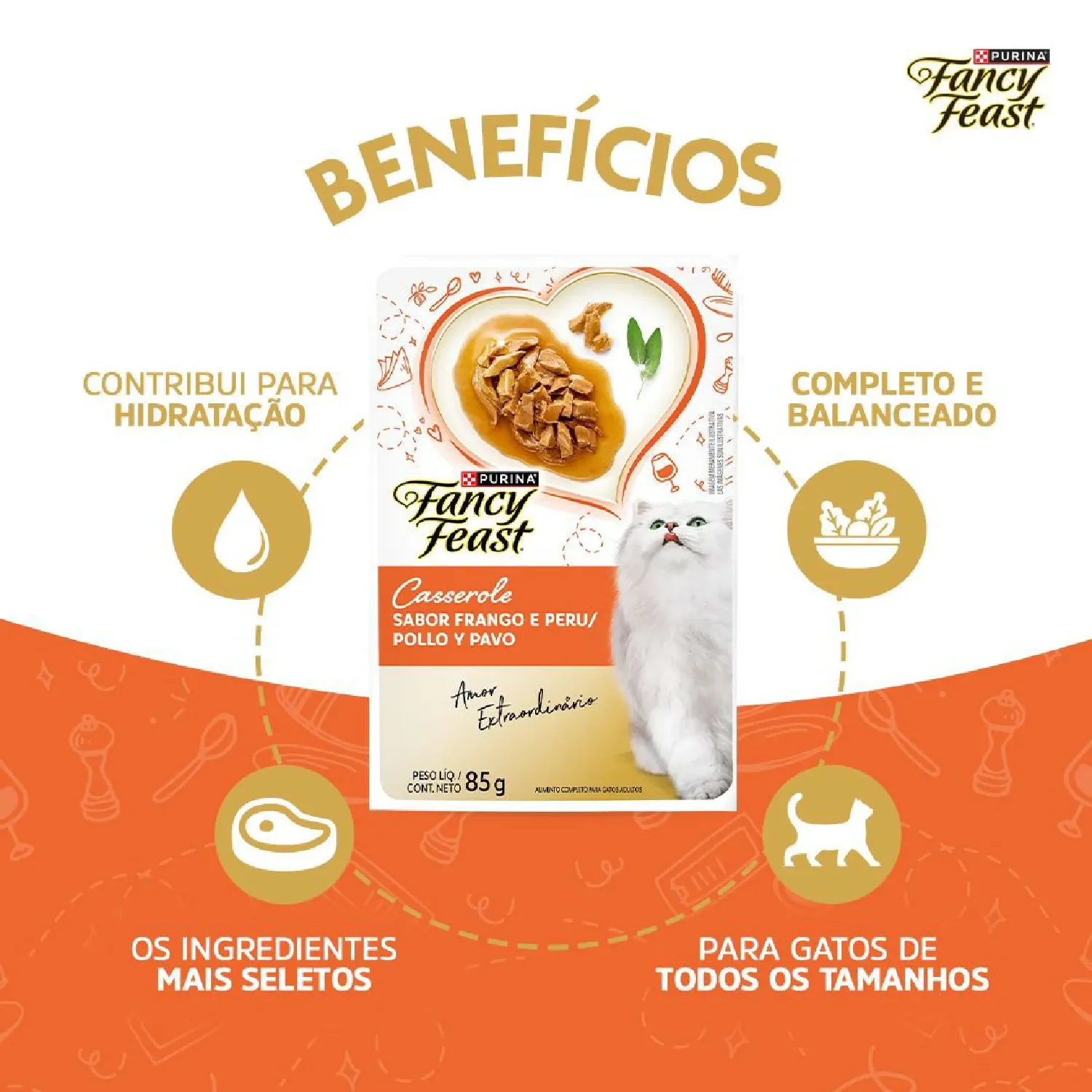 Racao Umida Fancy Feast Casserole beneficios-06